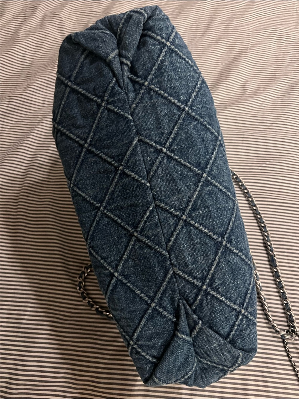 Tory Burch Fleming Denim Hobo Shoulder Bag - Picture 5 of 12